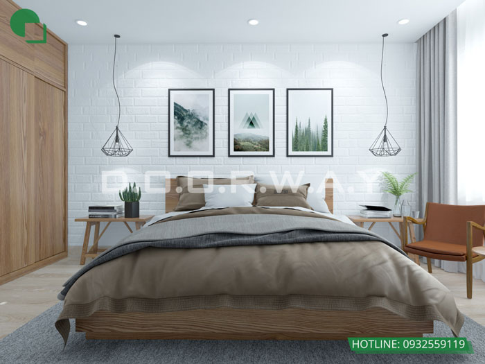 PN1(1)- Thiết kế nội thất căn hộ 72m2 Hồng Hà Eco City với 2PN tiện nghi