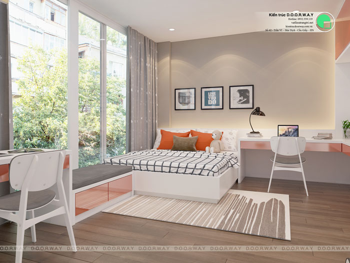 PN2(1) - Gợi ý cách thiết kế nội thất căn hộ 104m2 Hồng Hà Eco City