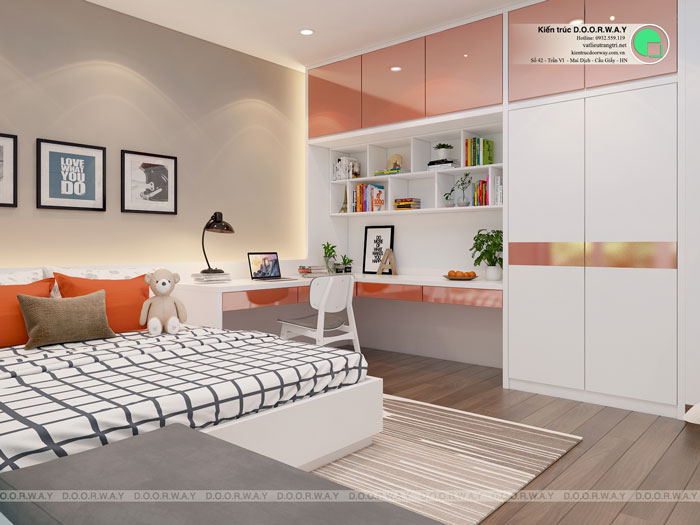 PN2(2) - Gợi ý cách thiết kế nội thất căn hộ 104m2 Hồng Hà Eco City