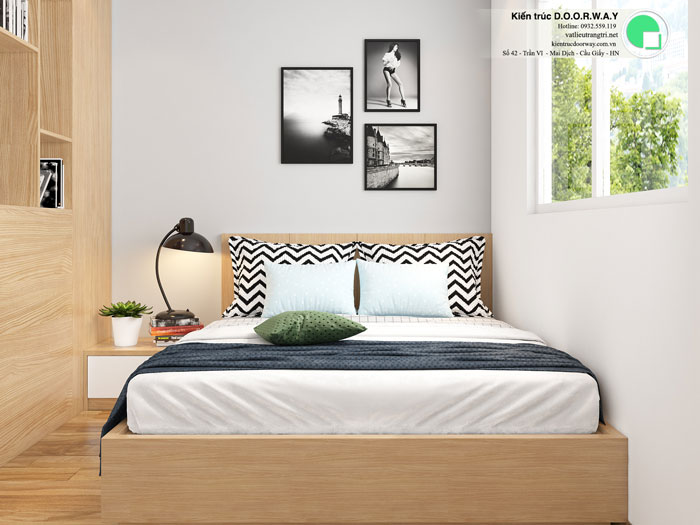 PN3(1) - Gợi ý cách thiết kế nội thất căn hộ 104m2 Hồng Hà Eco City