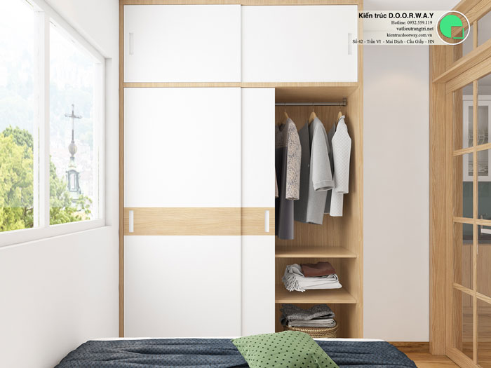 PN3(2) - Gợi ý cách thiết kế nội thất căn hộ 104m2 Hồng Hà Eco City