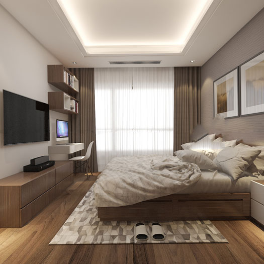 PN3(2) - Khám phá nội thất căn hộ 80m2 Hồng Hà Eco City