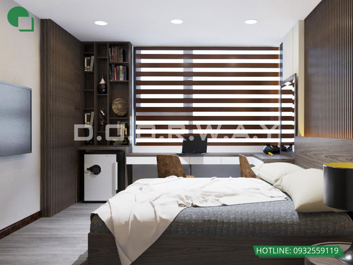 PN1(2)- Làm đẹp nội thất căn hộ 98m2 Hinode City với vật liệu gỗ