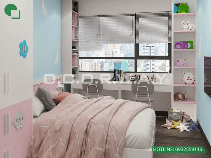 PN2(2)- Làm đẹp nội thất căn hộ 98m2 Hinode City với vật liệu gỗ